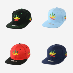 Rasta Leaf Good Vibes Embroidered Snapback Hat