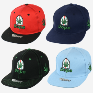 DOPE LEAF Embroidered Snapback Hat